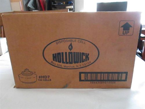 Hollowick #HD7 7 Hour Disposable Fuel Cell Box Of 144 Clear Cells NEW