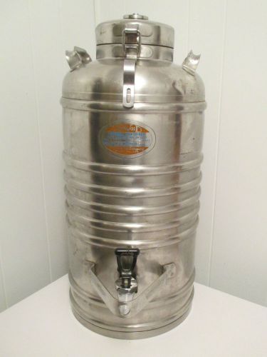 5-gal aervoid commercial thermos stainless coffee urn hot/cold can canister gc for sale