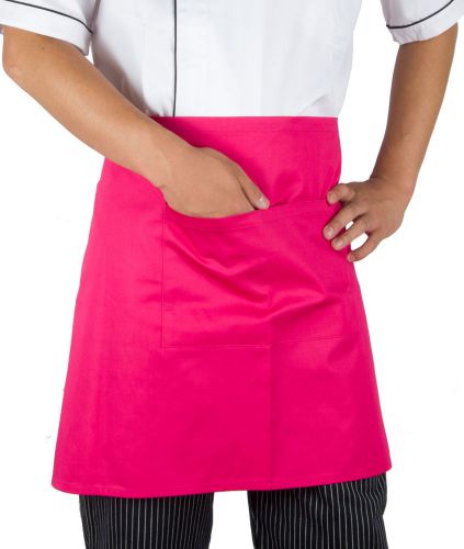 Newshine chef aprons half waist emerald  hot pink for sale