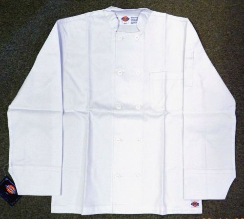 Chef jacket dickies cw070305a restaurant button front white uniform coat xl new for sale