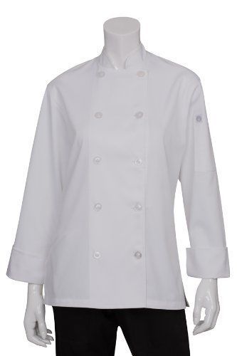 NEW Chef Works BCW004 Womens Basic Chef Coat  X-Large