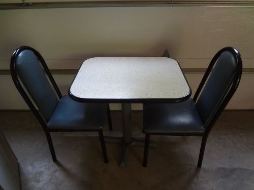 16 Sets of Commercial Tables &amp; 2 Chairs.  Set also includes 1 Matching Trash Can
