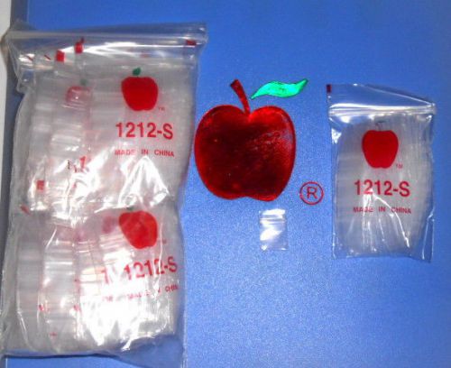 apple brand baggies zippitz bags 1/2&#034;x1/2&#034; S 1212-S size clear 1000ct  SICKPRICE