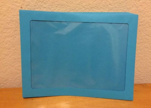 Photo Window Envelopes 9x11.5&#034; Full View Blue Kraft Paper Picture ( 20 Pack)