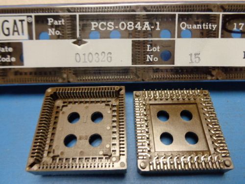 (2) 84 pin plcc socket tin lead through hole dip augat pcs-084a-1 for sale