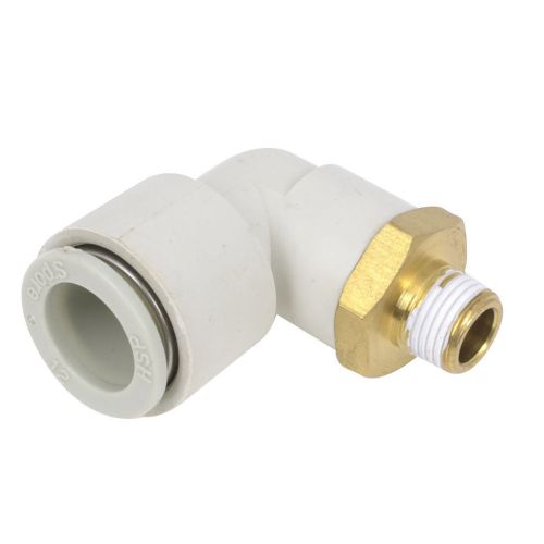 1/8&#034; PT Male Thread to 12mm Tube Push Connect Elbow Type Fitting Jointer
