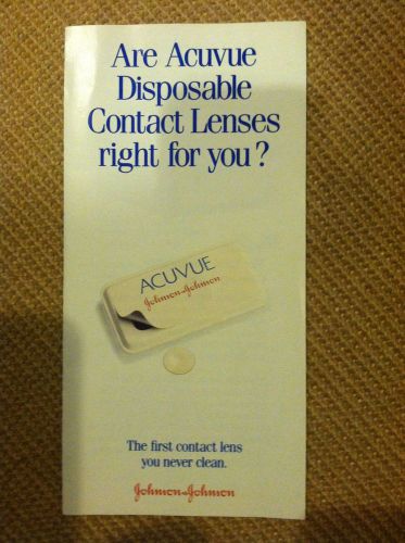 Acuvue Contact Lenses Original Brochure