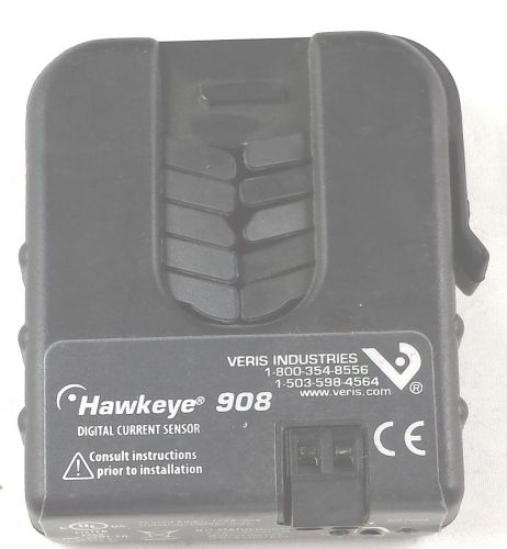used VERIS IND HAWKEYE 908 135A 600V 1 OR 3PH DIGITAL CURRENT SENSOR METER