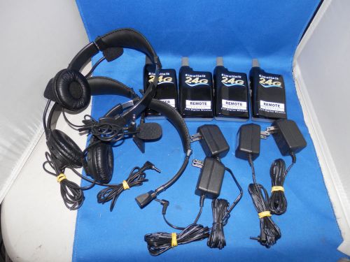 Simultalk Eartec 4 Simultalk 24G Beltpacks with 3 Headsets