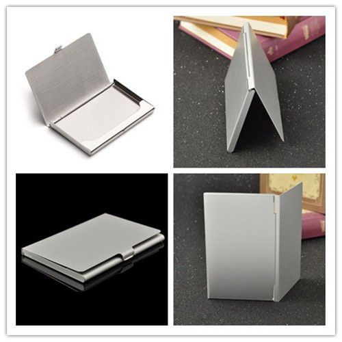 Stainless steel men&#039;s business name credit id holder ms &#039;s pocket card case box for sale