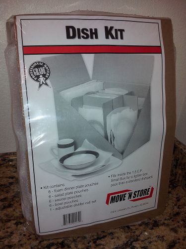 Move N Store Dish Saver Kit 24 Foam Pouches Use with 1.5 cu ft small Box New