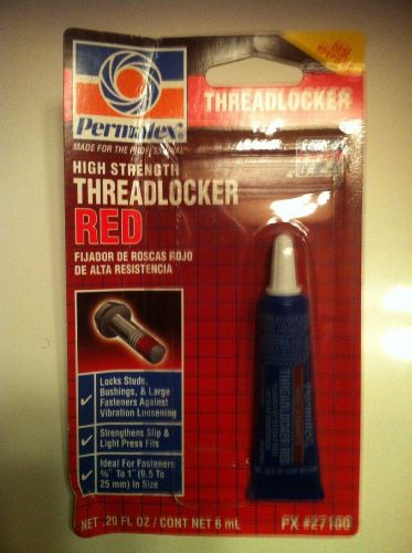 Permatex high strength threadlocker red .20 oz tube thread locker px27100 for sale