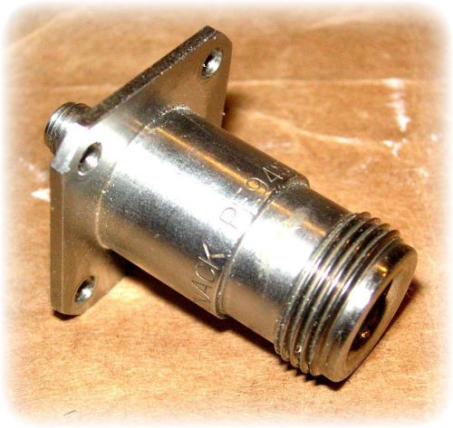 Adapter, Flange, 4 Hole, SMA (F) to N (F) (Pasternack #PE9434) (Used)