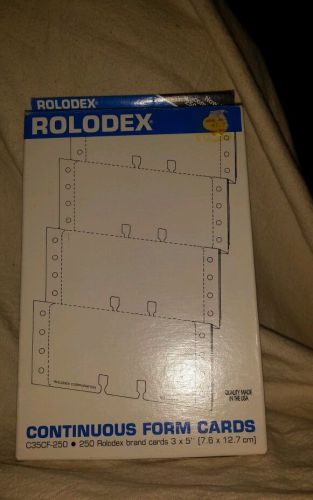 ROLODEX Continuous Form Cards 250 cards 3x5&#034; C35CF Vintage