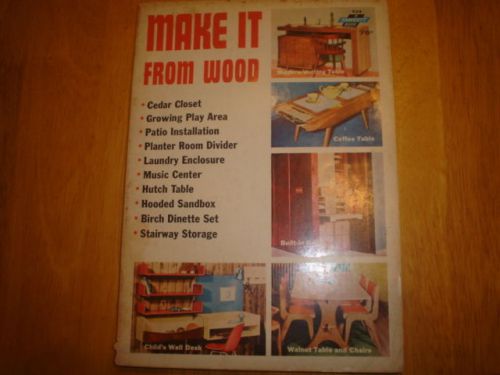 MID CENTURY MODERN FURNITURE BUILDING BOOK MAKE IT FROM WOOD VG CONDITION