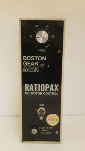 BOSTON GEAR RATIOPAX DC MOTOR CONTROL