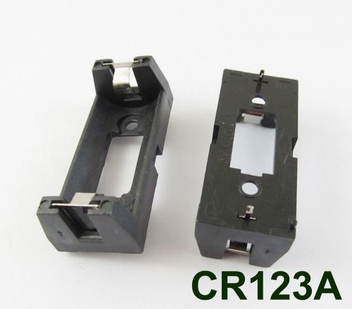 CR123A CR123 Lithium Battery Holder Box Clip Case w/ PCB Solder Mounting Lead