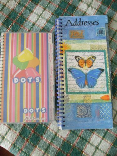 Nice Twin Offering!  2 Address Books for One Money!  Dot Candy and Butterflies