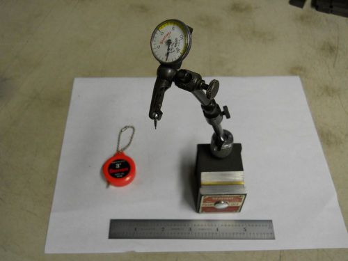 Starrett Package Deal  #657 Magnetic base &amp; #711 Indicator. 6&#034; scale &amp; free tape