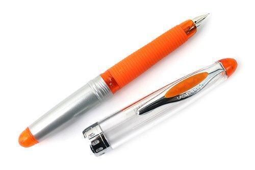 F/S New Pilot Fountain Pen Vortex Transparent Orange Fine Print Japan 0215