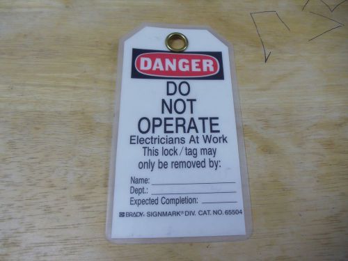 Brady 65504 - lockout tags 2 packs of 10 ea. total of 20 for sale