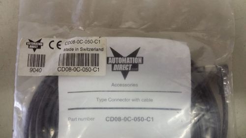 AUTOMATION DIRECT CD08-0C-050-C1 NIB CONNECTOE WITH CABLE SEE PICS #B74