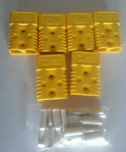 6 ANDERSON SB175 YELLOW CONNECTORS and #2 awg contact&#039;s. Great Deal