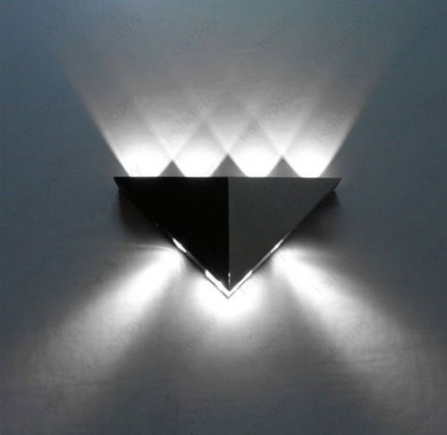 Triangle 7w led wall sconce light fixture stage living room lobby hotel decking for sale