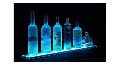 25&#034;  light-up 2&#039; 1&#034;  liquor bottle display rail bar with remote control, amana for sale