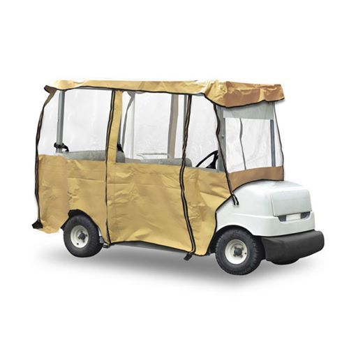 Pyle pcvge31 protective cover for golf cart up to 241 cm (tan color) 4 pass. for sale