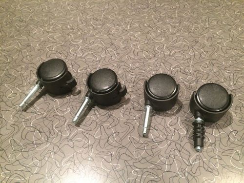 4 Hooded Twin Wheel Polyurethane Casters for Office Chair