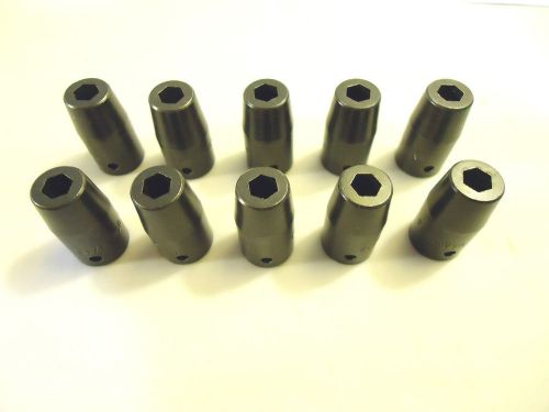 Non-Magnetic Impact Sockets, 10 pcs, 1/4” Drive X 3/16” Hex, Hanson, USA, #93601