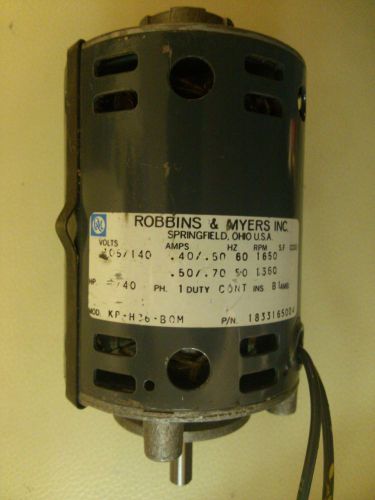 Robbins &amp; Myers 120V 1/40HP 1PH Const. Duty Electric Motor 50/60Hz 1650/1360 RPM