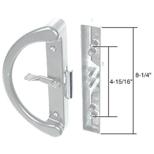 CRL White Clamp-Style Surface Mount Handle with 4-15/16&#034; Screw Holes