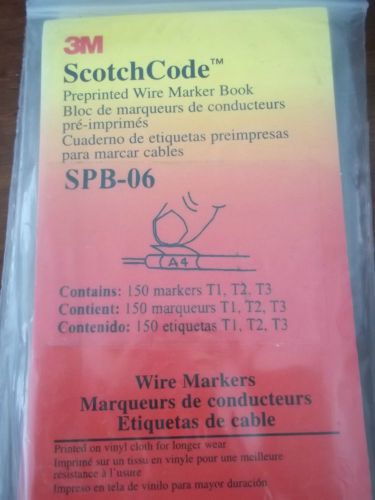 3M ScotchCode Preprinted Wire Marker Book SPB-06