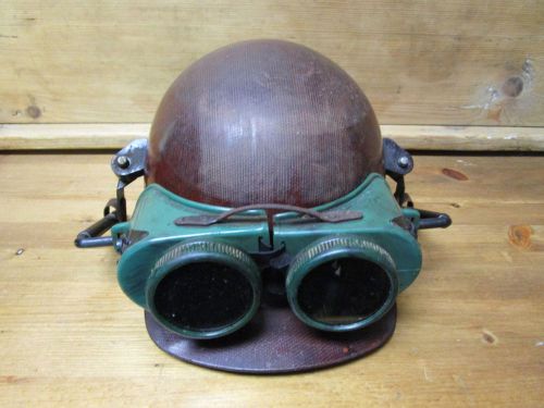 Vintage steampunk welding goggles &amp; helmet - cool!!!!!!!! for sale