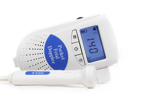 FDA CONTEC Prenatal Heart Monitor 3MHZ LCD Backlight Fetal Doppler+GEL,US Seller