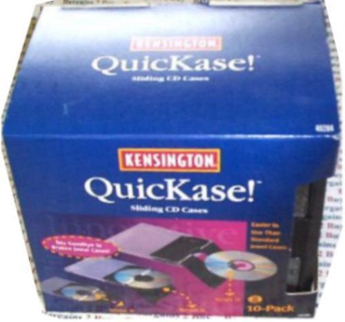 Pkg of 10 QuicKase! Easy Access CD/DVD Storage Cases-NIB-NR-Made in USA