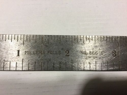 Vintage Miller Falls No 866–6 Temperature Steel Rule -Good Condition