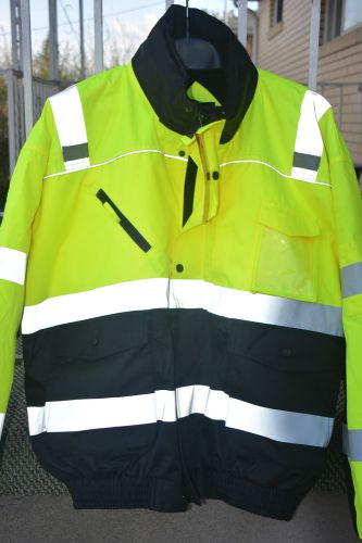 Gss safety 8005/8006 hivis class 3 ripstop utility safety jacket, size 4xl for sale