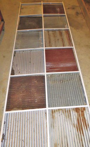 10 pcs 23 7/8&#034; x 23 7/8&#034; RECLAIMED  ROOFING CORRUGATED PANELS FOR DROP CEILING