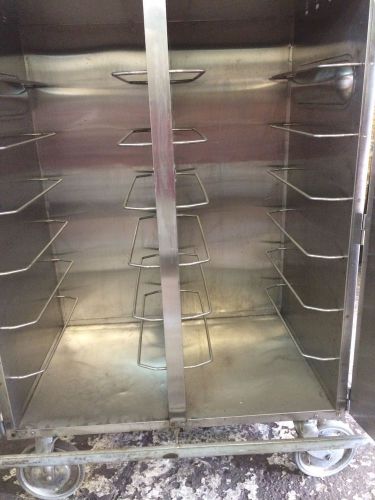 STAINLESS STEEL  HOLDING/TRANSPORT/PROOFING CABINET ON CASTERS WITH DRAIN HOLE