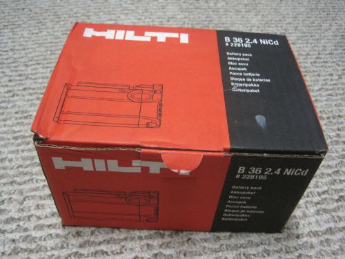 HILTI  B36/2.4 Ni-Cd 36v battery 228195  NEW IN BOX