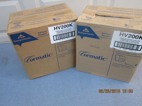 2 GEORGIA PACIFIC ROLL TOWEL DISPENSERS  Cormatic HV200K- Manual/Key