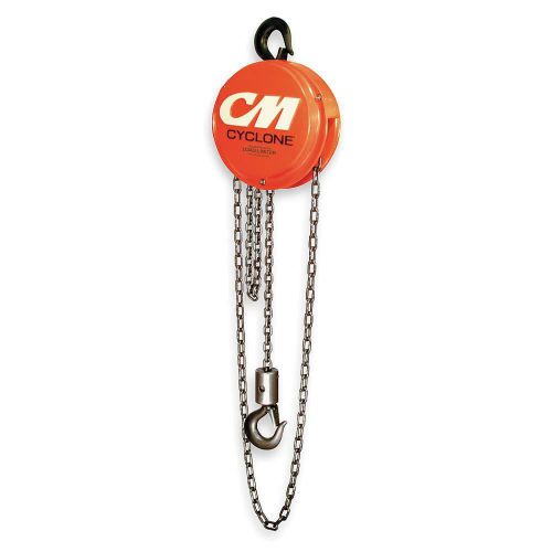 New cm 4626 cyclone 2 ton 10ft lift  chain hoist 4000lb 1-5/16&#034; hook opening for sale