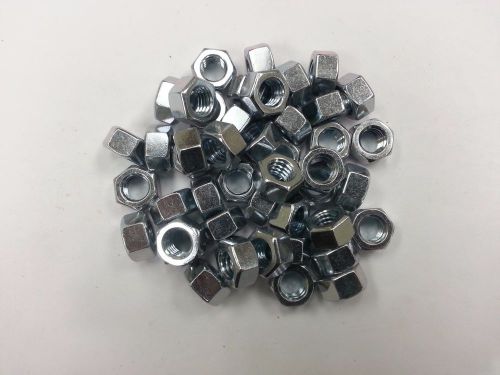 Steel Zinc Plated 3/8&#034;-16 Hex Nuts  Qty:25 pcs