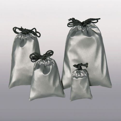 LOT OF 12 GIFT BAGS GREY POUCHES GRAY JEWELRY POUCH LEATHERETTE POUCH &lt;HOT DEAL&gt;