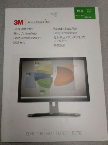 3M Anti-Glare Flatscreen  Monitor Filters for 19&#034; Widescreen LCD Monitor AG19.0