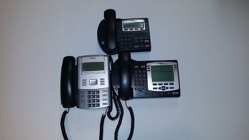 Mixed Lot of 3 Nortel Network IP 2004, IP 2002 &amp; IP 1120E Phones
