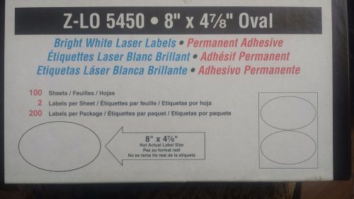 BLANK Large Oval Labels 25 WHITE SHEETS X 2 PER PAGE = 50 Labels
